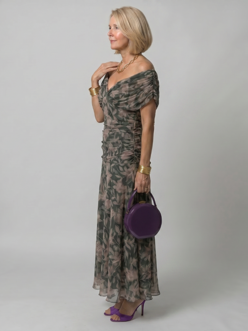 Stella & Grace™ | Off-Shoulder Midi Dress