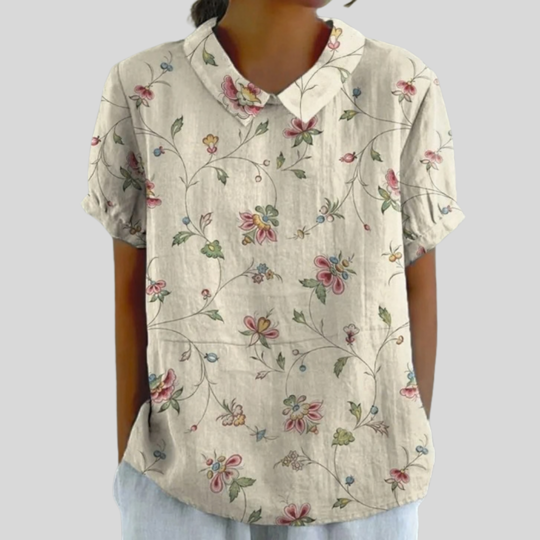 Elegant Top with Floral Design
