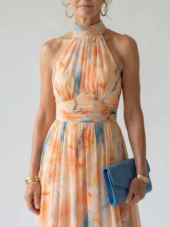 Stella & Grace™ | Halter Neck Midi Dress