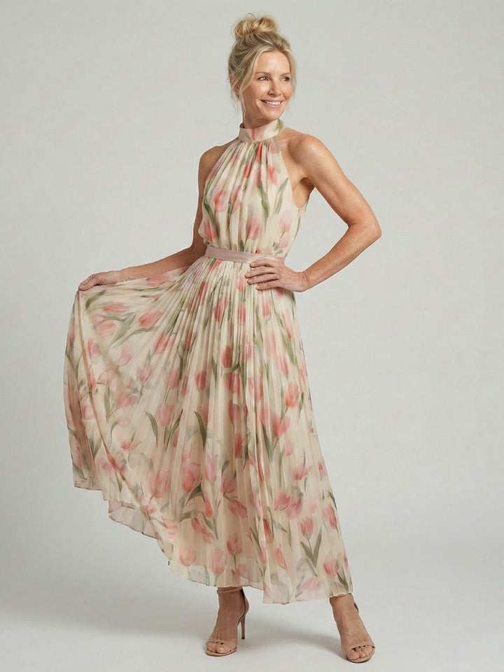 Stella & Grace™ | Floral Halterneck Midi Dress